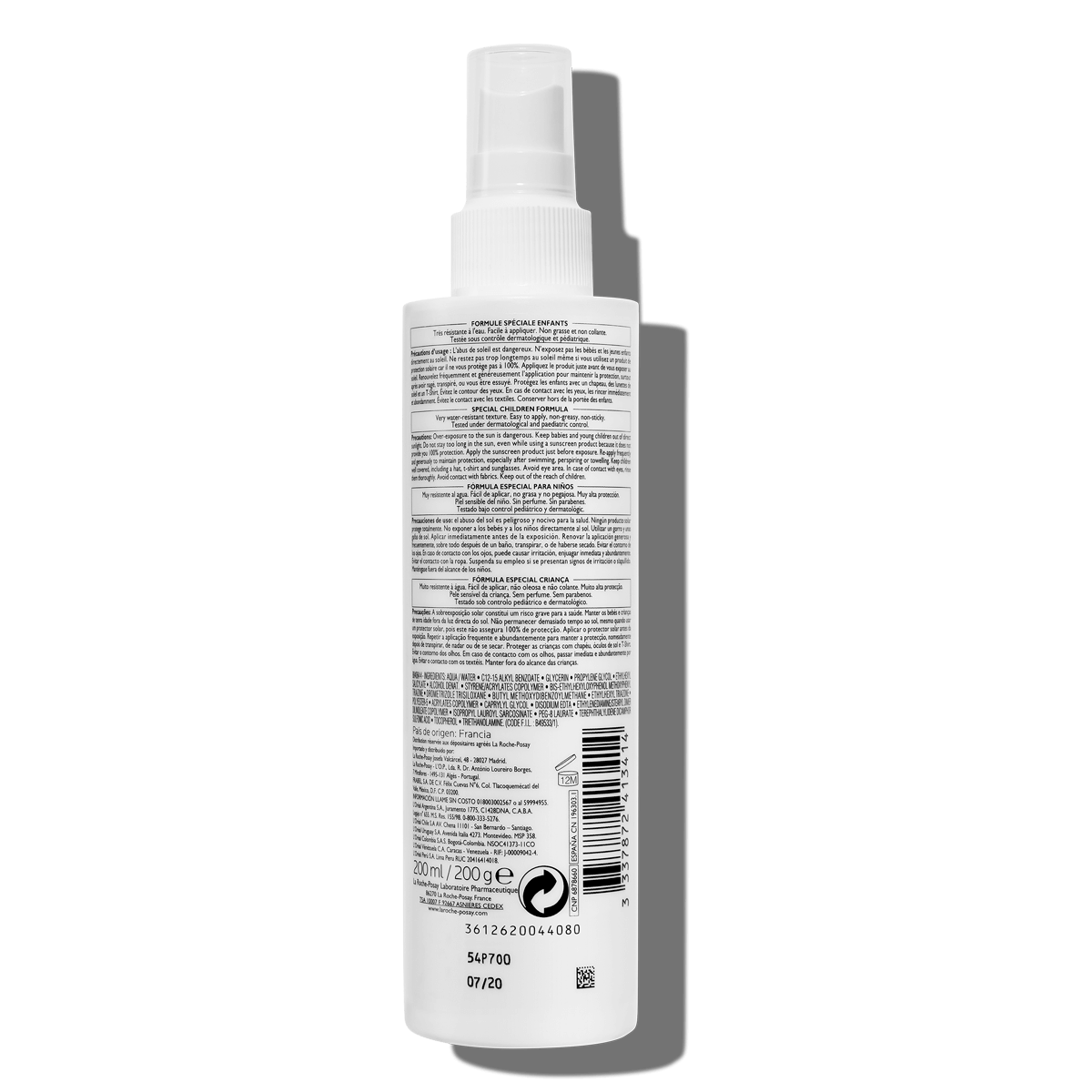 La Roche Posay Produktsida Sol Anthelios Dermo Pediatrics Spray Spf50 