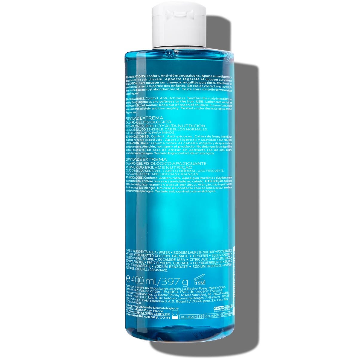 La Roche Posay ProduktSide Kerium Extra Gentle Gel Shampoo 400ml 33378