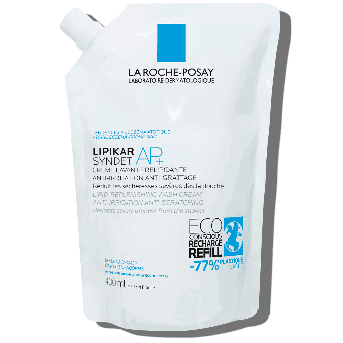 LaRochePosay-Produkt-Tendens-till-atopi-Lipikar-Miljömedveten-Refill-SyndetAP-400ml-3337875735766-FSS
